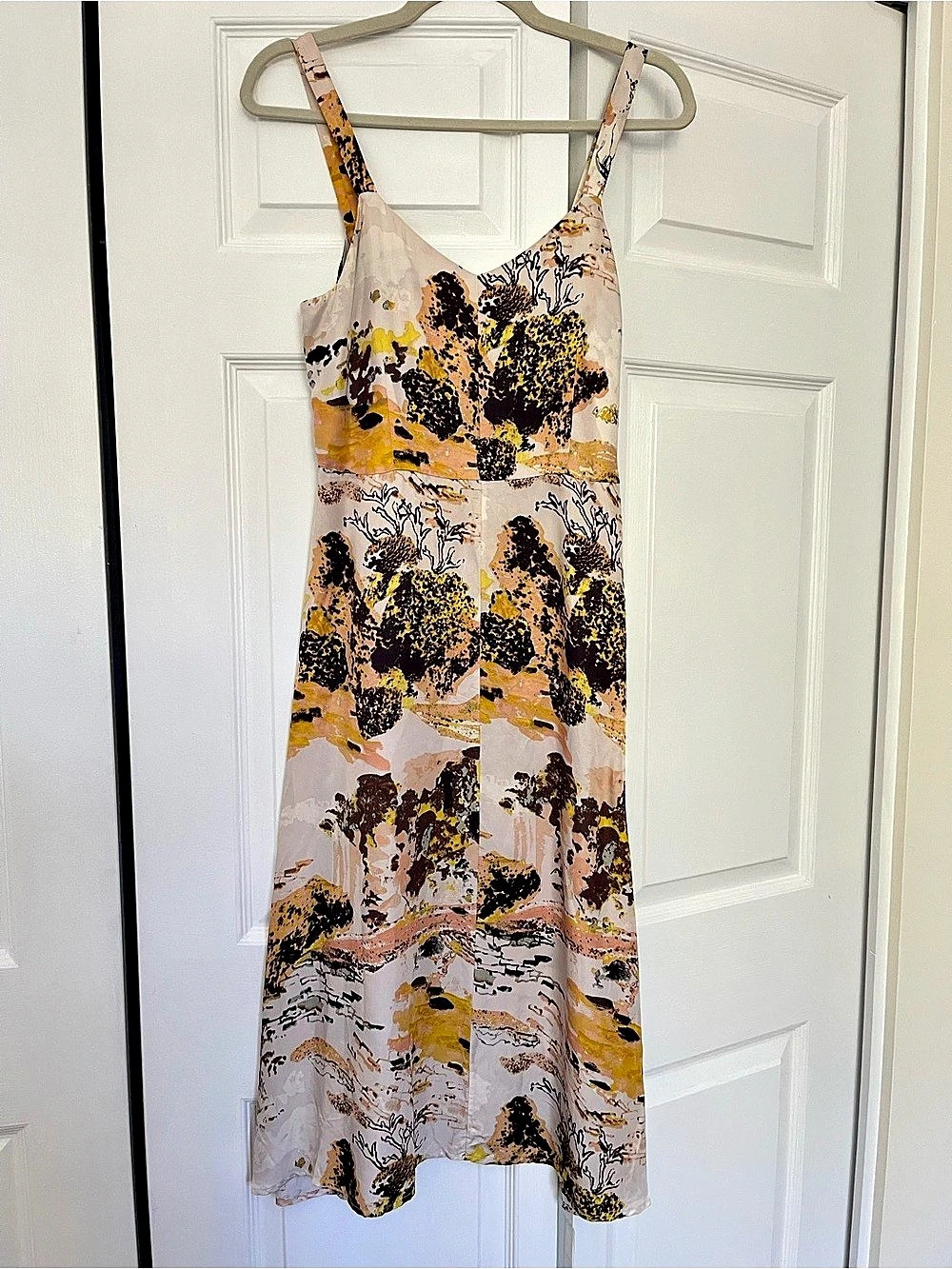 Aritzia Wilfred Le Fou Colette Abstract Safari Midi Dress Size 2